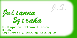 julianna sztraka business card